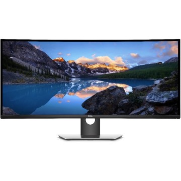 Monitor Dell Curbat U3818DW, 95.3 cm, LED IPS, WQHD, 60Hz, White LED, Anti-glare, 21:9, 5 ms, 300 cd/mp, 1000:1, DP, USB 3.0, USB Type-C